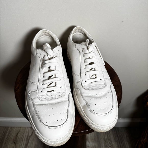 Nordstrom Men’s White Leather Low-Top Sneakers • Size 11 - Picture 2 of 9
